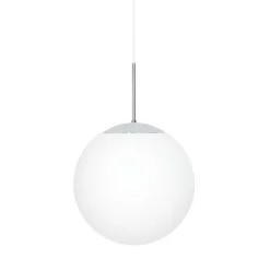 Glob taklampa, krom/opalglas 35cm