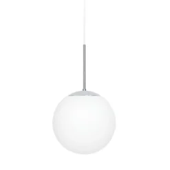 Glob taklampa, krom/opalglas 25cm