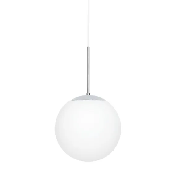 Glob taklampa, krom/opalglas 25cm