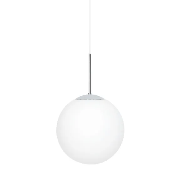 Glob taklampa, krom/opalglas 30cm