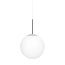 Glob taklampa, krom/opalglas 30cm