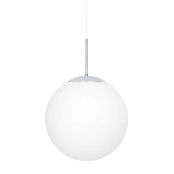 Glob taklampa, krom/opalglas 40cm