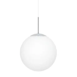 Glob taklampa, krom/opalglas 40cm