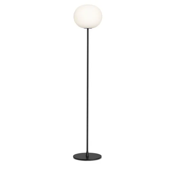 GLO-BALL F2 golvlampa, Svart/Opalglas 175cm