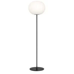 GLO-BALL F3 golvlampa, Svart/Opalglas 185 cm