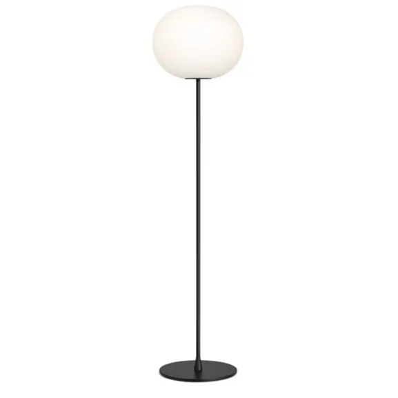GLO-BALL F3 golvlampa, Svart/Opalglas 185 cm