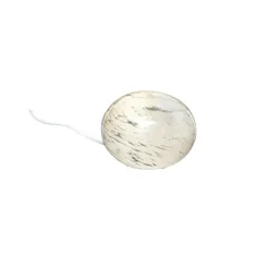 GLOBUS bordslampa 13cm, vit prickig