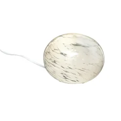 GLOBUS bordslampa 18cm, vit prickig