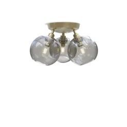 Gloria plafond, Ø33 mässing/rökfärgat glas