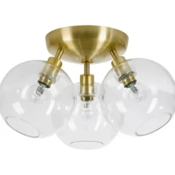 Gloria plafond, mässing/klarglas 35,4cm