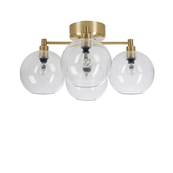 Gloria plafond, mässing/klarglas 46cm