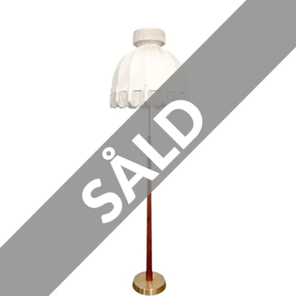 Golvlampa Alma m. textilskärm