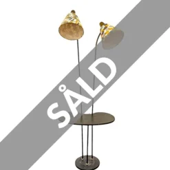 Golvlampa 2arm med Bord Svart, 145 cm