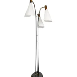 Golvlampa 3-arm, Svart/Antik