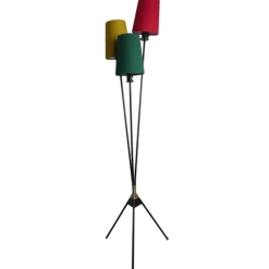Golvlampa 3-arm, Svart/Antik