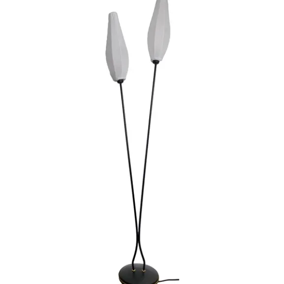 Golvlampa 2-arm, Svart/Antik