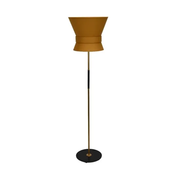 Golvlampa Bow Rå mässing - Large Yellow Ochre