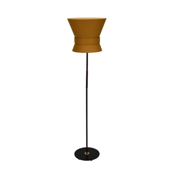 Golvlampa Bow Svart - Large Yellow Ochre