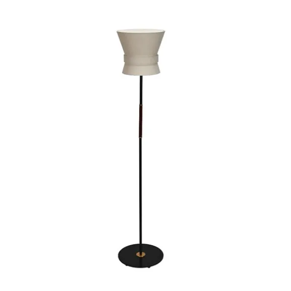 Golvlampa Bow Svart - Small Cream White