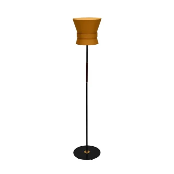 Golvlampa Bow Svart - Small Yellow Ochre