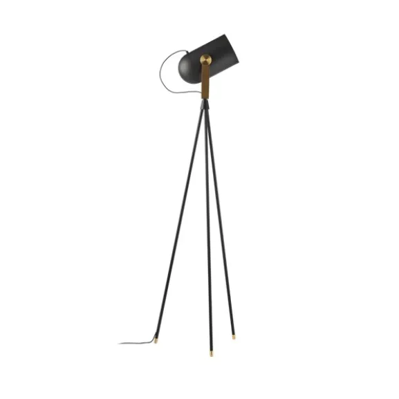 Golvlampa CARRONADE II Svart/brun