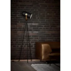 Golvlampa CARRONADE II Svart/brun