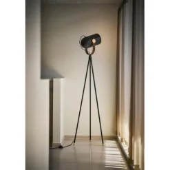 Golvlampa CARRONADE II Svart/brun