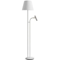 Golvlampa Slender vitstruktur/mässing exkl. skärm