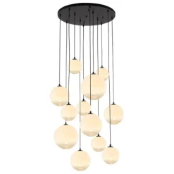 GRAPPO taklampa 12 glas opal