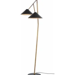 Grenverk golvlampa, råmässing/mattsvart 178cm
