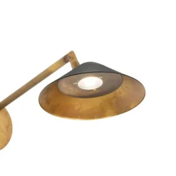 Grenverk vägglampa, råmässing/mattsvart