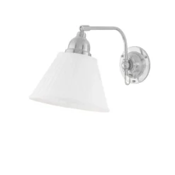 Gripenberg vägglampa nickel/vit