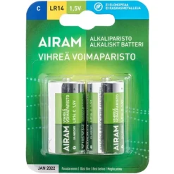 Grön powerbatteri LR14 C 1,5V 2 st/blister