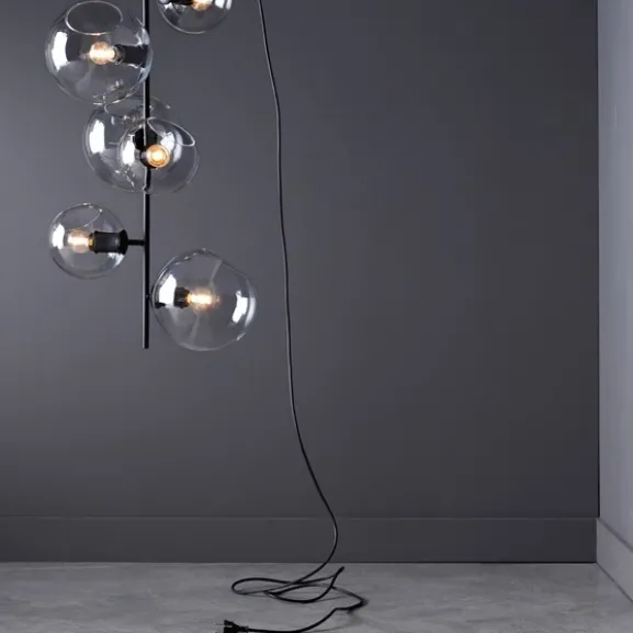 Göte taklampa, mässing/klar 83cm