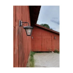 Gustav vägglykta ned, koppar/katedralglas