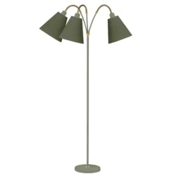 Haga golvlampa trearmad, gröngrå 140cm