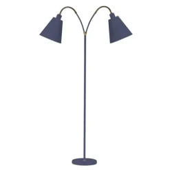 Haga golvlampa tvåarmad, blå 140cm