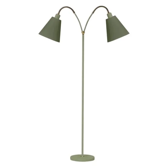 Haga golvlampa tvåarmad, gröngrå 140cm