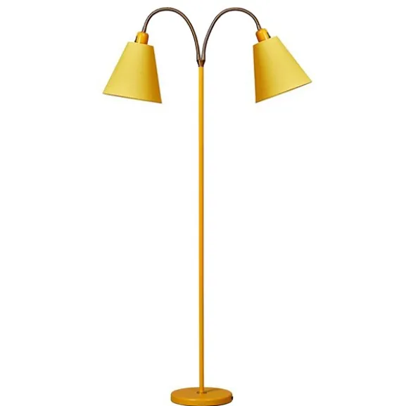Haga golvlampa tvåarmad, gul 140cm