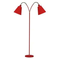 Haga golvlampa tvåarmad, röd 140cm