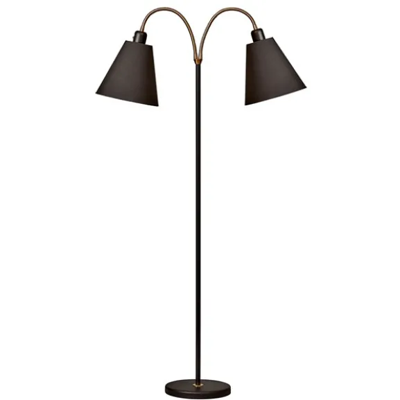 Haga golvlampa tvåarmad, svart140cm