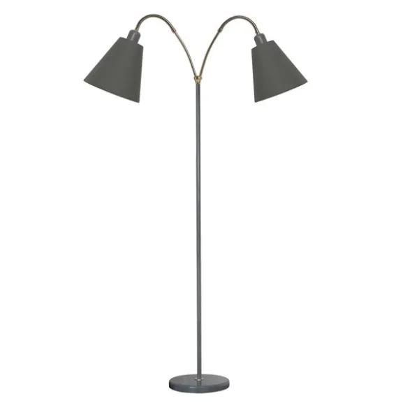 Haga golvlampa tvåarmad, tältgrå 140cm