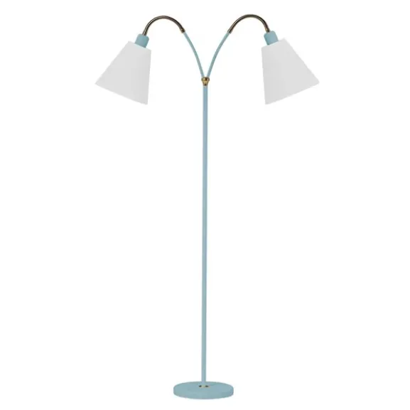 Haga golvlampa tvåarmad, turkos 140cm