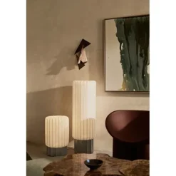 Half Meter golvlampa Cocoon, aluminium