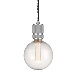 Halo E27 pendel, silver