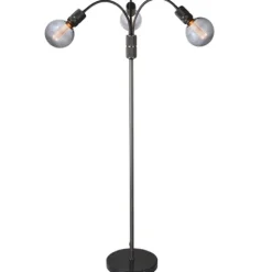 Halo golvlampa, gun black