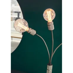 Halo golvlampa, gun black