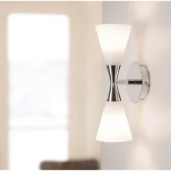 Harlekin vägglampa Duo krom E14