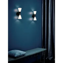 Harlekin vägglampa Duo mattsvart E14
