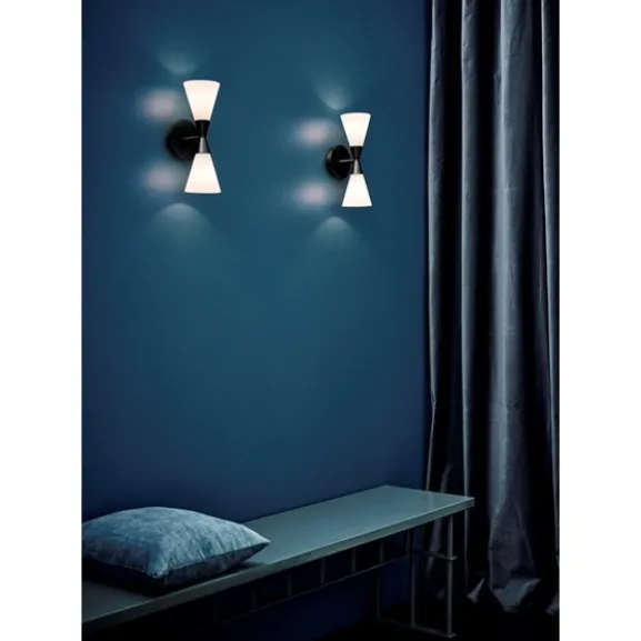 Harlekin vägglampa Duo mattsvart E14